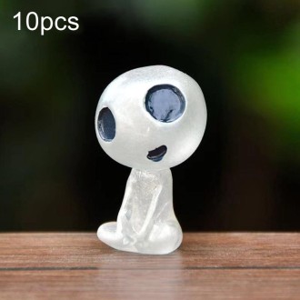 10pcs No. 4 Halloween Alien Ghost Micro Landscape Ornament(Green Light)