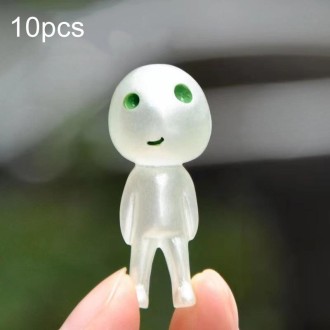 10pcs No. 8 Halloween Alien Ghost Micro Landscape Ornament(Green Light)