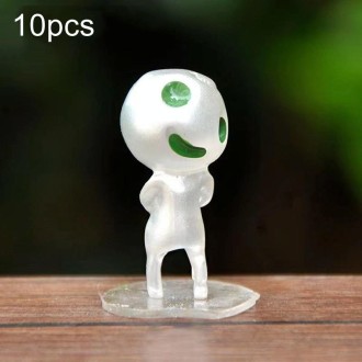 10pcs No. 10 Halloween Alien Ghost Micro Landscape Ornament(Green Light)