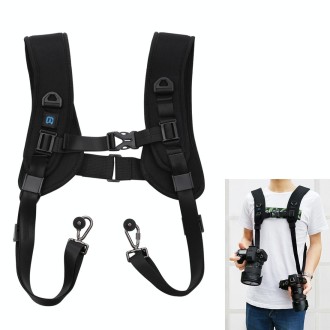 PULUZ Quick Release Double Shoulder Harness Soft Pad Decompression Foam Strap Belt for DSLR Digital Cameras