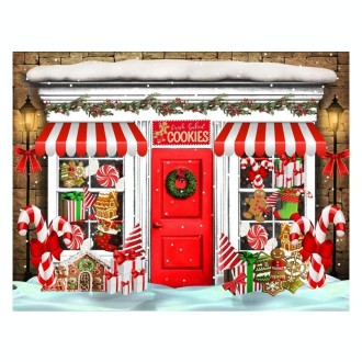 2.1 X 1.5m Holiday Party Photography Backdrop Christmas Decoration Hanging Cloth, Style: SD-780