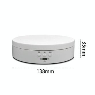 13.8cm USB Charging Smart 360 Degree Rotating Turntable Display Stand Video Shooting Props Turntable for Photography, Load 3kg(W