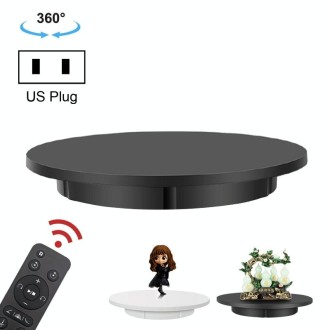 60cm Electric Rotating Display Stand Props Turntable, Load: 100kg, Plug-in Power, US Plug(Black)