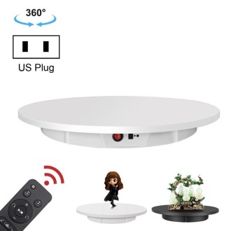 60cm Electric Rotating Display Stand Props Turntable, Load: 100kg, Plug-in Power, US Plug(White)