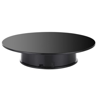 25cm 360 Degree Electric Rotating Mirror Surface Turntable Display Stand Video Shooting Props Turntable for Photography, Load 3k