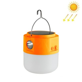 105 Solar Rechargeable LED Bulb Light Camping Light Emergency Light with Flashlight Function(Orange)