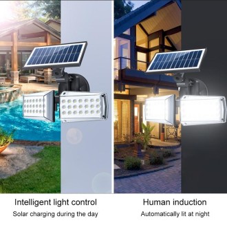 42 LEDs Home Courtyard Waterproof Double Heads Rotatable Solar Wall Light Street Light