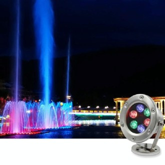 LED Underwater Light Pool Fish Pond Fountain Waterproof Landscape Light 9W(Warm White)