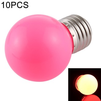 10 PCS 2W E27 2835 SMD Home Decoration LED Light Bulbs, DC 12V (Pink Light)