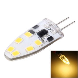 G4 2W 180LM Corn Light Bulb, 12 LED SMD 2835 Silicone, DC 12V, Big Size: 3.9x1.4x0.9cm(Warm White)