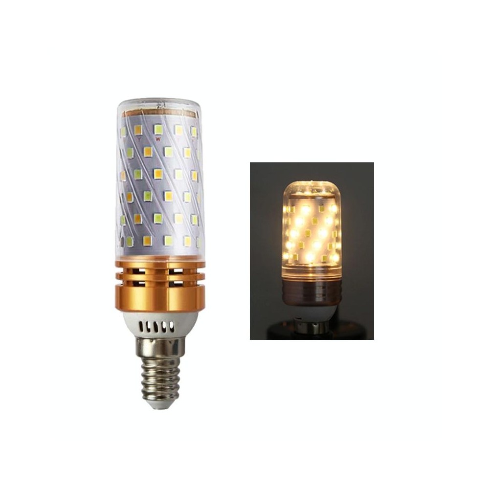 12W-E14  3 PCS No Flicker Corn Light Candle Bulb Screw Bulb, Light color: Warm Light Engineering