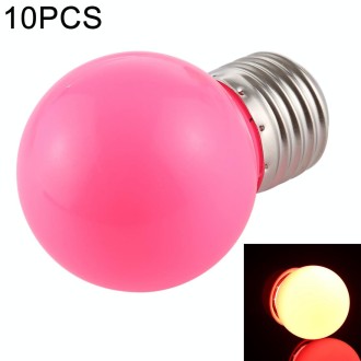 10 PCS 2W E27 2835 SMD Home Decoration LED Light Bulbs, AC 220V (Pink Light)