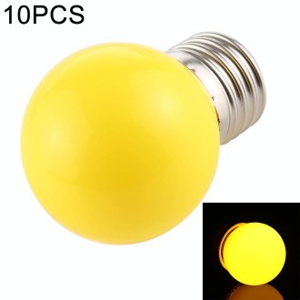 10 PCS 2W E27 2835 SMD Home Decoration LED Light Bulbs, AC 220V (Yellow Light)