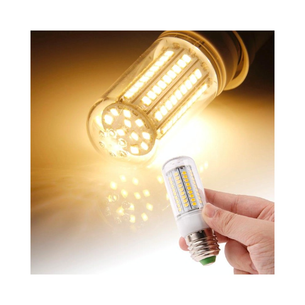 E27 8.0W 420LM Corn Light Lamp Bulb, 102 LED SMD 2835, Warm White Light, AC 220V, with Transparent Cover