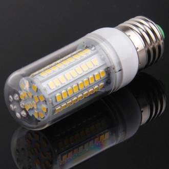 E27 8.0W 420LM Corn Light Lamp Bulb, 102 LED SMD 2835, Warm White Light, AC 220V, with Transparent Cover