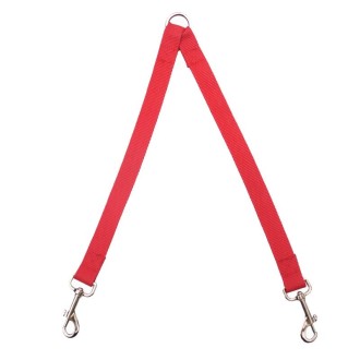 Small Pet Dual-Headed Tow Leash One Tow Two Hook And Loop Fastener(Red)