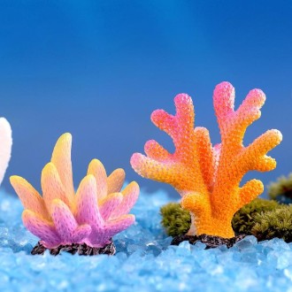 10 PCS Simulation Resin Coral Aquarium Fish Tank Small Ornaments, Colour: No. 5 White