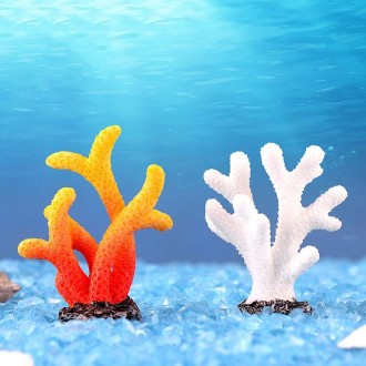 10 PCS Simulation Resin Coral Aquarium Fish Tank Small Ornaments, Colour: No. 5 White