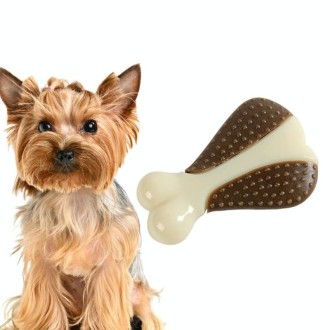 Pet Bite Resistant Toy Nylon Cowhide Molar Teeth Eating Play Bone Dog Toy, Specification: Small  (Chicken Leg)