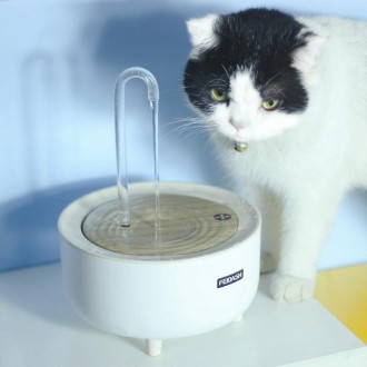 346578 Pets Automatic Circulation Filter Cat Flowing Drinking Fundation, Spec: USB Interface(Crystal Faucet)