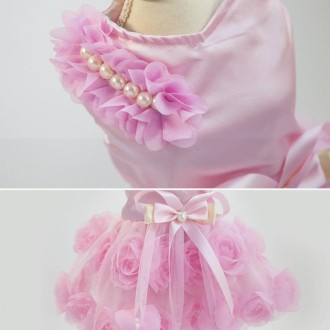 Pet Clothes Dog Spring Summer Thin Dress Rose Dress, Size: XXL(Purple)