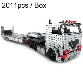 2011pcs / Box ZBToys Building Blocks Mechanical Toys Hand-Assembled Remote Control Trailer Metal Model