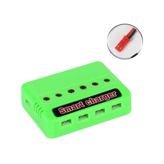 One To Six 3.7V Lithium Battery Drone USB Charger, Color: Green JST Port