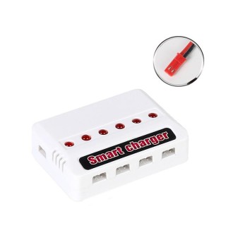 One To Six 3.7V Lithium Battery Drone USB Charger, Color: White JST Port