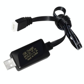 11.1V 2A 3S Lithium Battery USB Charger With Light(4 Pin Plug)