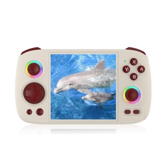 ANBERNIC RG Cube Retro Handheld Game Console With 3.95 Inch Screen T820 CPU Android 13 RGB Light With 128G TF Card(Gray)