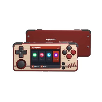 MIYOO A30 Retro Handheld Game Console 2.8 Inch IPS Screen WIFI Linux System Video Games Player 64GB(Red Gold)