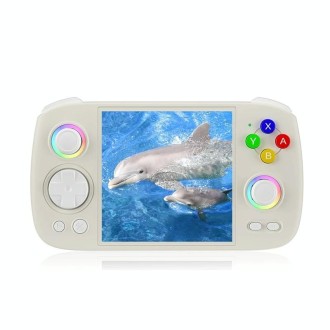 ANBERNIC RG Cube Retro Handheld Game Console With 3.95 Inch Screen T820 CPU Android 13 RGB Light With 128G TF Card(Beige)