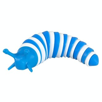 2 PCS Creepy Caterpillar Decompression Toy(Blue White)