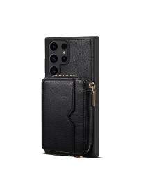 For Samsung Galaxy S23 Ultra 5G Zipper Card Slot Phone Case(Black)