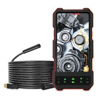 T21 4.5 inch IPS Color Screen 5.5mm Single Camera Split Hard Cable Industrial Endoscope, Length:3.5m(Black Red)