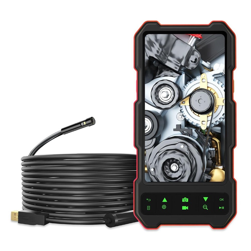 T21 4.5 inch IPS Color Screen 7.9mm Dual Camera Split Hard Cable Industrial Endoscope, Length:1m(Black Red)