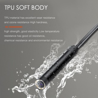 T21 4.5 inch IPS Color Screen 7.9mm Dual Camera Split Hard Cable Industrial Endoscope, Length:1m(Black Red)