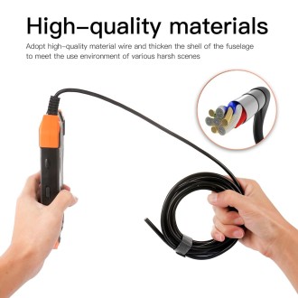 T20 4.3 inch IPS Screen 3.9mm Single Camera IP67 Waterproof Hard Cable Digital Endoscope, Length:2m(Black Orange)