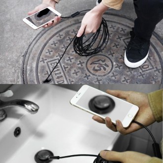 AN97 USB-C / Type-C Endoscope Waterproof IP67 Tube Inspection Camera with 8 LED & USB Adapter, Length: 5m, Lens Diameter: 7mm