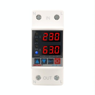  SINOTIMER SVP-718 63A Adjustable Self-resetting Intelligent Over-voltage and Under-voltage Protector 220V AC