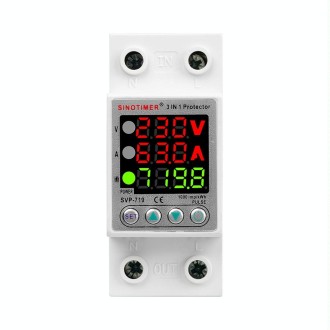  SINOTIMER SVP-719 63A_N Over Under Voltage Protector Electricity Usage Monitor Power Voltmeter