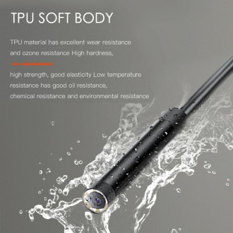 T21 4.5 inch IPS Color Screen 5.5mm Dual Camera Split Hard Cable Industrial Endoscope, Length:5m(Black Red)