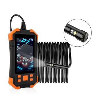 T20 4.3 inch IPS Screen 5.5mm Dual Camera IP67 Waterproof Hard Cable Digital Endoscope, Length:1m(Black Orange)