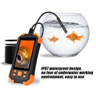 T20 4.3 inch IPS Screen 3.9mm Single Camera IP67 Waterproof Hard Cable Digital Endoscope, Length:3.5m(Black Orange)