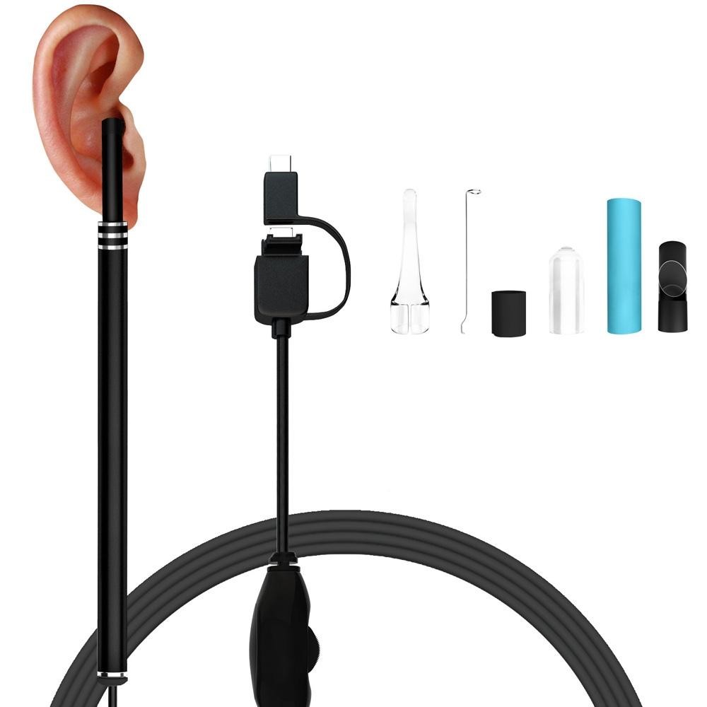 i96 0.3MP HD Visual Ear Nose Tooth Endoscope Borescope with 6 LEDs, Lens Diameter: 5.5mm, Length: 2m