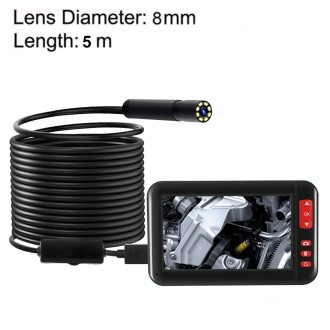 P20 4.3 Inch Screen Display HD1080P Inspection Endoscope with 8 LEDs, Length: 5m, Lens Diameter: 8mm, Mild Line