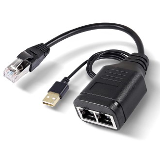 Network Cable 1 In 2 RJ45 Simultaneous Internet Access Male Adapter Cable