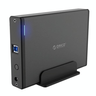 ORICO 7688U3 Vertical Aluminum External Hard Drive Enclosure Storage Case Hard Drive Dock for 3.5 inch SATA HDD(Black)