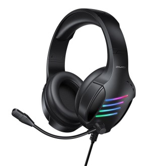 awei GM-5 USB + 3.5mm Ambient Light Gaming Wired Headset with Microphone(Black)