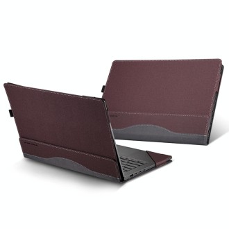 For Samsung Galaxy Book 4 Ultra 16 Inch Leather Laptop Anti-Fall Protective Case(Wine Red)